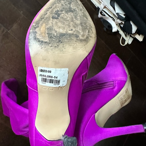 Aldo Fuchsia Thigh high Heels boots - Picture 6 of 6